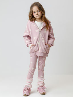 КР 4074/розовый лед,сердечки к599 брюки (лосины) для дев