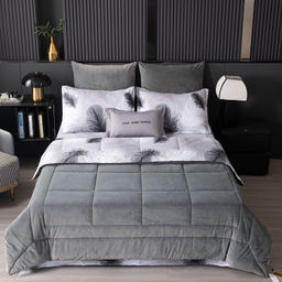 Комплект постельного белья Сатин Velouria Luxe с Одеялом VL013 Евро 4 Наволочки