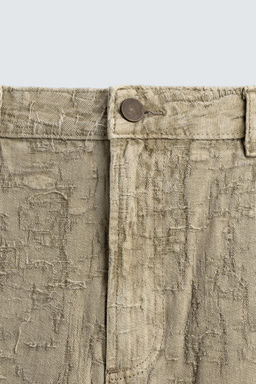 PANTAL?N STRAIGHT FIT JACQUARD / Khaki - Zara фото 9
