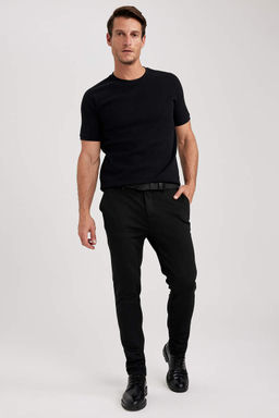 Базовая футболка Modern Fit с круглым вырезом и короткими рукавами - Defacto фото 2