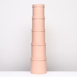 Набор круглых коробок 5 в 1 Персик, 25 х 25 - 19 х 19 см - Simaland фото 3