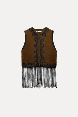 BEADED KNIT VEST - Zara фото 6