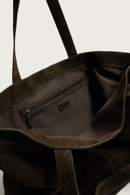 BOLSO SHOPPER PIEL / Marr?n - Zara фото 4