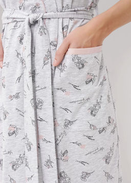 CLE LX15-1171 Халат жен. меланж св.серый/т.серый - Clever wear фото 5
