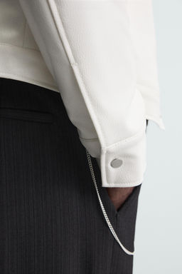 SHINY LEATHER EFFECT JACKET