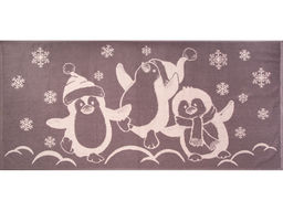 Полотенце махровое 6с102.411ж1 Пингвины(т.с.мальв1) 67х150см