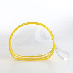 Цена за 2 шт. Косметичка на молнии для бассейна, с ручкой, жёлтая/прозрачная - Simaland фото 2