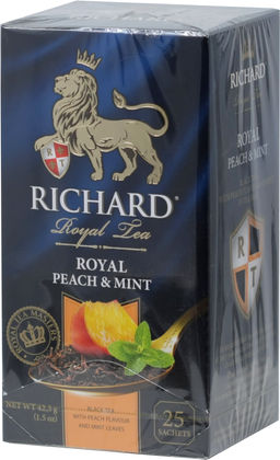 Richard. Персик и мята карт.упаковка, 25 пак.