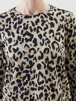 Bisiklet Yaka Desenli Bluz