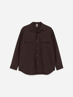 Camisa oversize en mezcla de lyocell