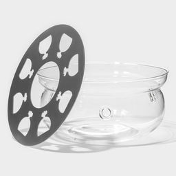 Подставка-подогрев под чайник Доляна Огонёк, d=14 см, внутренний d=13 см, стекло  фото 2