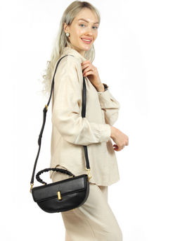 LACCOMA сумка АМ2287-черный натуральная кожа хлопок  фото 8