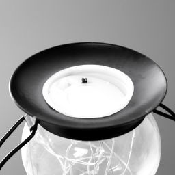 Фигурка светящаяся RISALUX «Лампа», LED-ночник, 1×CR2032, чёрный, 10×7×13 см