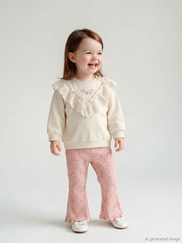 Nak??l? K?z Bebek Sweatshirt ve Tayt