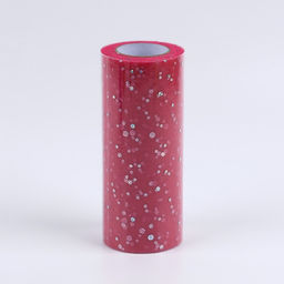 Фатин с блёстками, 15 см, 23±1 м, 11±1 г/м², ярко-розовый №61