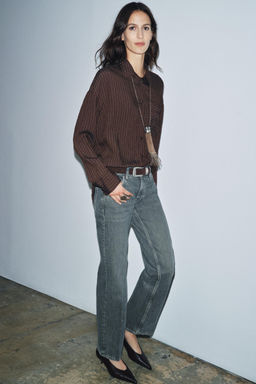 ZW COLLECTION LOW-RISE STRAIGHT JEANS
