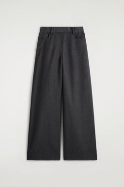 PANTALONES REGULAR FIT WIDE LEG MEZCLA LANA