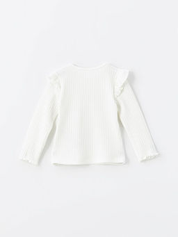 Bisiklet Yaka Uzun Kollu Basic K?z Bebek Ti??rt - Waikiki фото 3