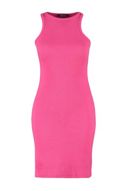 Pembe Fitilli Kollar? Volanl? Bodycone/Vucuda Oturan Esnek Mini Orme Kalem Elbise TWOSS23EL00303