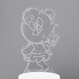 Светильник 3D RISALUX «Медвежонок», LED-ночник, RGB, от сети, 9.7×9.5×18 см