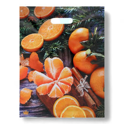 Цена за 50 шт. Пакет подарочный новогодний Аромат праздника, полиэтиленовый с вырубной ручкой, гл 40?31 см