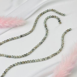 Бусины для украшений из перепелиной Яшмы (59 бусин)