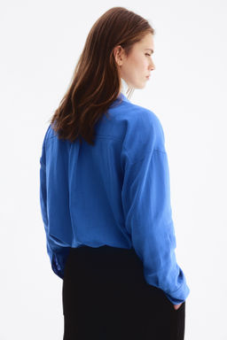 Camisa oversize en mezcla de lino - H&m фото 6