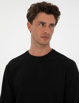 Siyah Regular Fit Sweatshirt - Pierre cardin фото 2