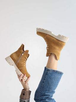 Ботинки 228.V.1541be. светло-желтый замша/Шерсть