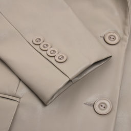 Пиджак женский (экокожа) Eco leather, цвет серый, размер 46-48