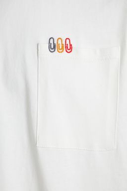 TRENDYOL MAN Oversize/Genis Kesim Renkli Minimal Nak?s Islemeli Cepli %100 Pamuk Tok T-shirt TMNSS23TS00100 - Trendyolmilla фото 6