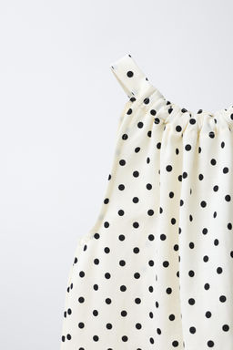 TOP CUELLO HALTER TOPOS / Crudo - Zara фото 3