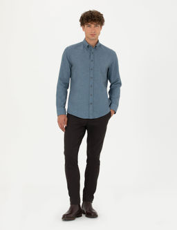 Рубашка Pierre Cardin Slim Fit синяя