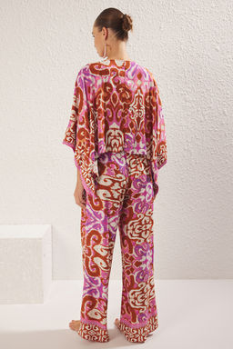 Etnik Desenli Dokuma Plaj Bluz-Pantolon Tak?m TBESS25AU00003 - Trendyolmilla фото 5