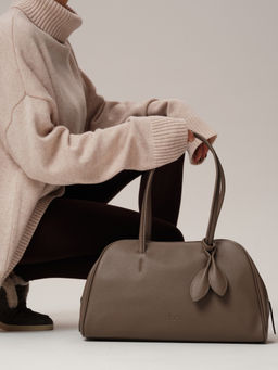 Кожаная сумка Petal DBR 31338 таупе  фото 5