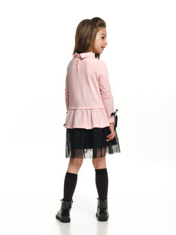 Платье для девочки нарядное UD 7312 роз/черн меланж - Mini maxi фото 2