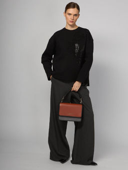 Сумка ELEGANZZA Z164-0503 grey/terracotta/black  фото 7