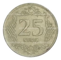 Монета 25 куруш 2010 года Турция