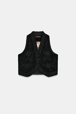 ZW COLLECTION LIMITED EDITION EMBROIDERED VELVET WAISTCOAT - Zara фото 6