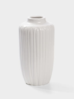 Ваза настольная керамика "Хавьер" 17,5х9 см, белый