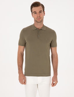 Haki Slim Fit Kazak