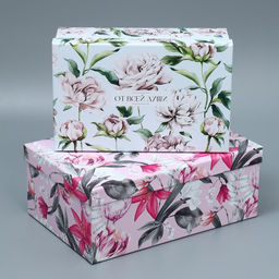 Набор подарочных коробок 10 в 1 Цветочный сад, 12 7 4 - 32.5 20 12.5 см - Дарите счастье фото 2