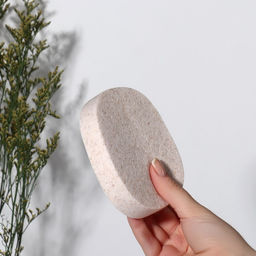 Спонж для умывания «Умывашка», 11×8×2 см, бежевый