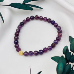 Браслет из Аметиста со вставкой 18 см