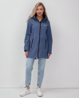 Парка спортивная женская с капюшоном softshell синего цвета 9568S - Mtforce фото 37