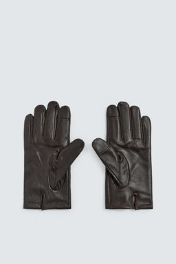 BASIC LEATHER GLOVES - Zara фото 4