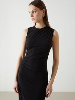 Bisiklet Yaka Elbise