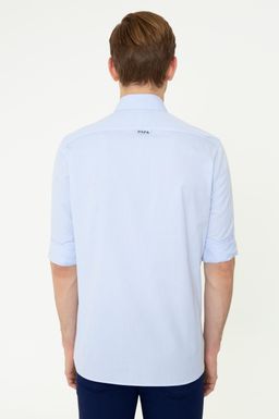 U. S. Polo Assn Мужская голубая рубашка с длинным рукавом - U.s. polo assn фото 4