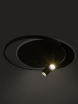 Люстра FL51393, пульт, LED, 3000-6400K, 65 Вт, 56×48×12 см, чёрная