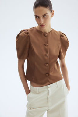 Blusa con manga puffy - H&m фото 4